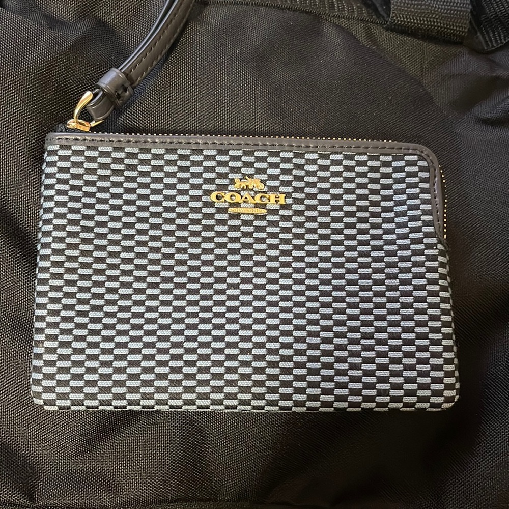 Blue Coach Wristlet